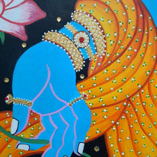 Blessings of Lord Krishna Pichwai Painting